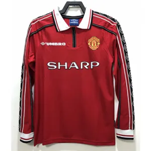 Manchester United Retro Long-Sleeve Jersey 1998 Home - Red
