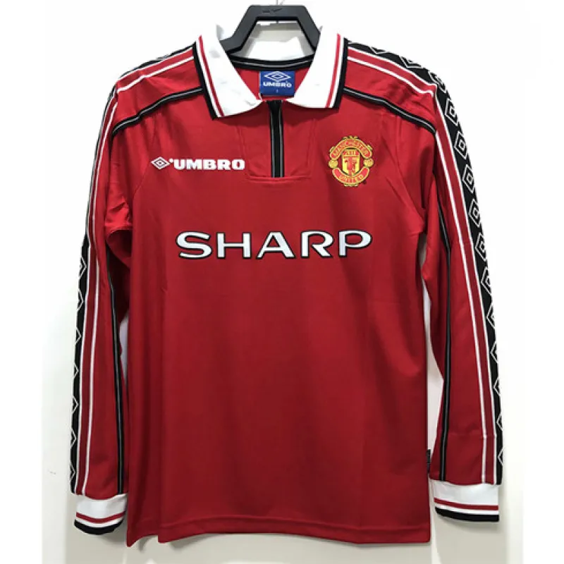 Manchester United Retro Long-Sleeve Jersey 1998 Home - Red