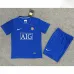 Maillot rétro pour enfants de Manchester United 2008/09 Extérieur - Bleu