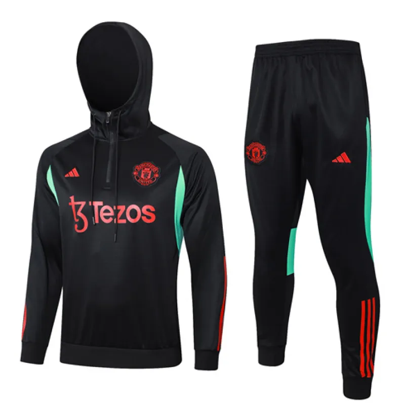 Manchester United Hooded Sports Suit 2024/25 Black