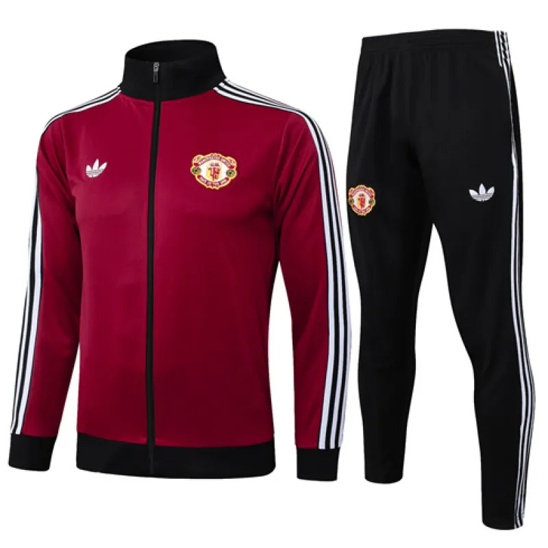 Chaqueta de deporte para niños de Manchester United 2024/25 Rojo vino