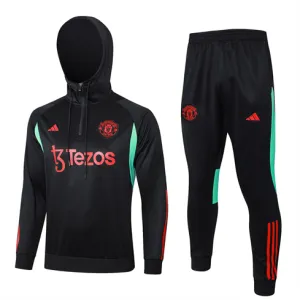 Manchester United Kids' Hooded Sports Suit 2024/25 Black