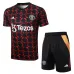 Manchester United Training Jersey + Shorts 2024/25 Black/Red