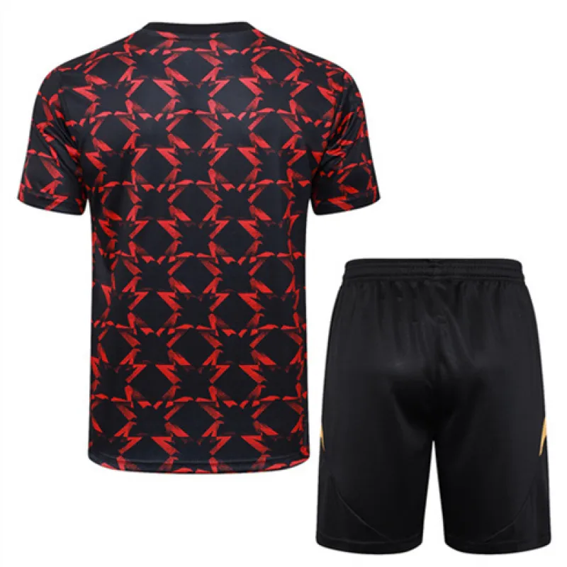 Manchester United Training Jersey + Shorts 2024/25 Black/Red