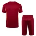 Camiseta de entrenamiento + Pantalones cortos de Manchester United 2024/25 Rojo vino