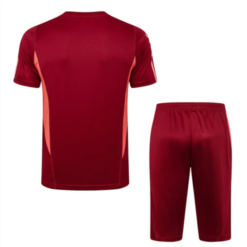 Camiseta de entrenamiento + Pantalones cortos de Manchester United 2024/25 Rojo vino