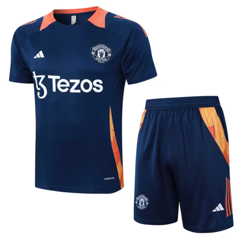 Maillot de formation + Short de Manchester United 2024/25 Bleu