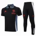 Manchester United Trainings-Polo-Shirt + Hosen 2024/25 Schwarz