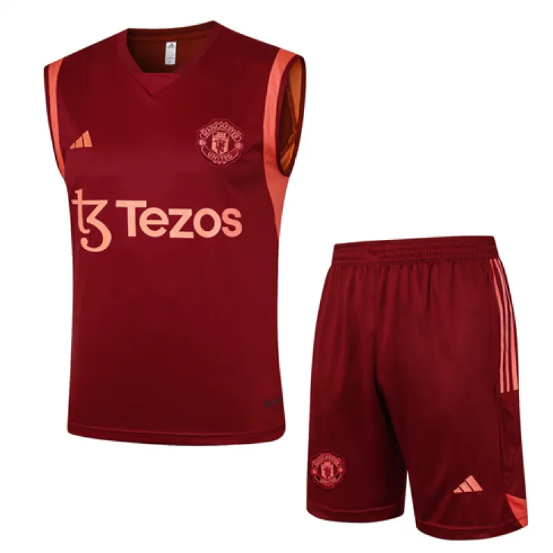 Manchester United Shorts and Vest Set 2024/25 Wine Red