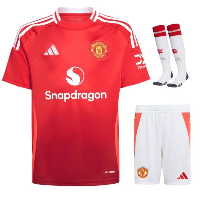 Manchester United 2024/25 Home Kids' Jersey Set - Red