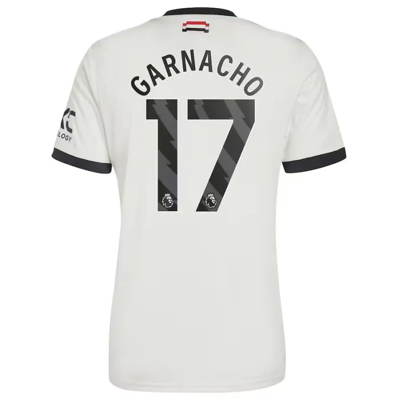 Garnacho Manchester United 2024/25 Kids' Third Jersey Set - White