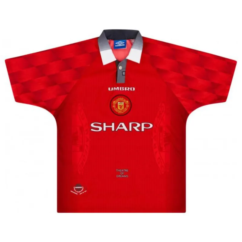 Camisa retro de Beckham de Manchester United, local 1996-1998 - Rojo