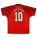 Camisa retro de Beckham de Manchester United, local 1996-1998 - Rojo