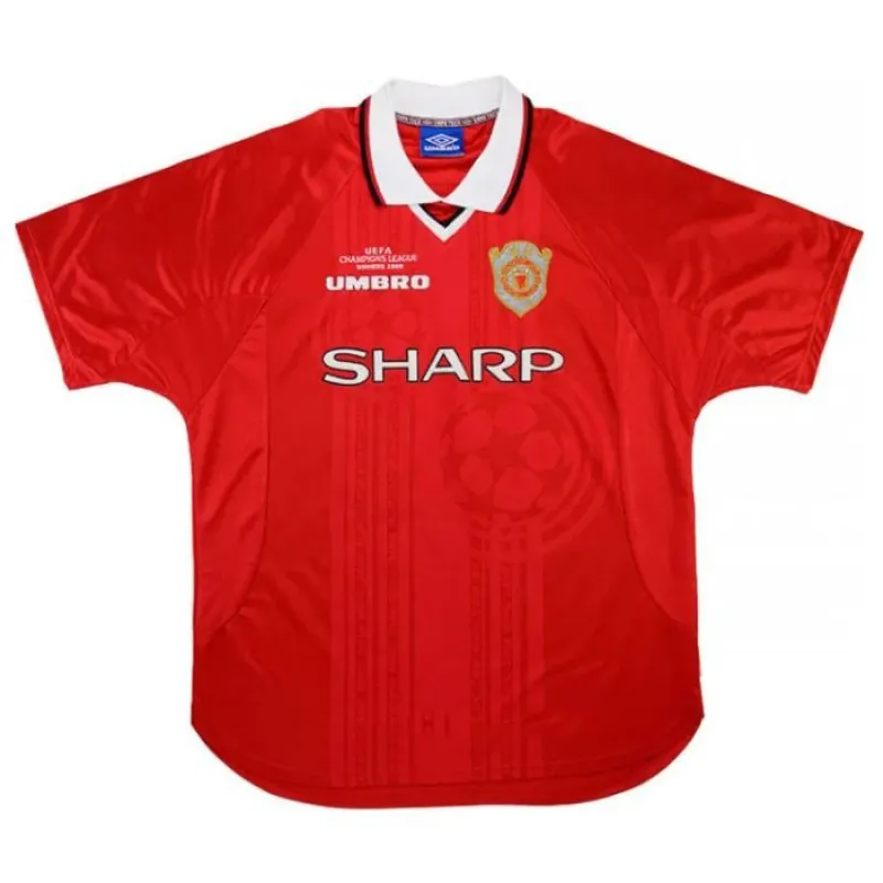 Beckham Manchester United Retro Jersey 1999-2000 Home - Red
