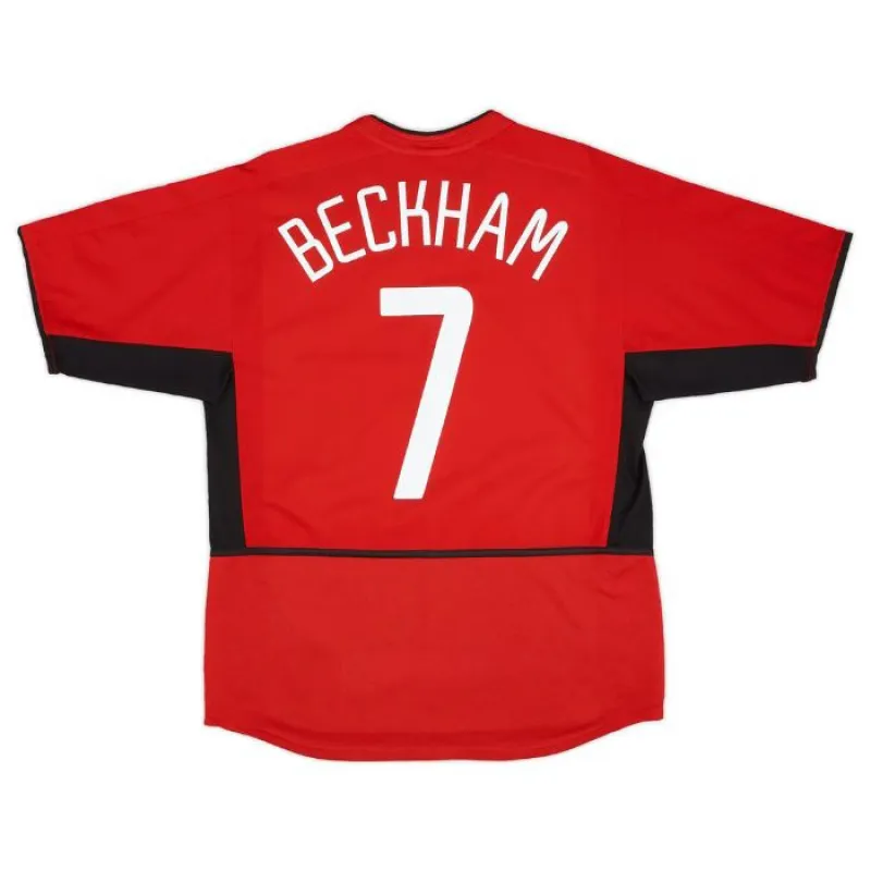 Beckham Manchester United Retro Jersey 2002-2004 Home - Red
