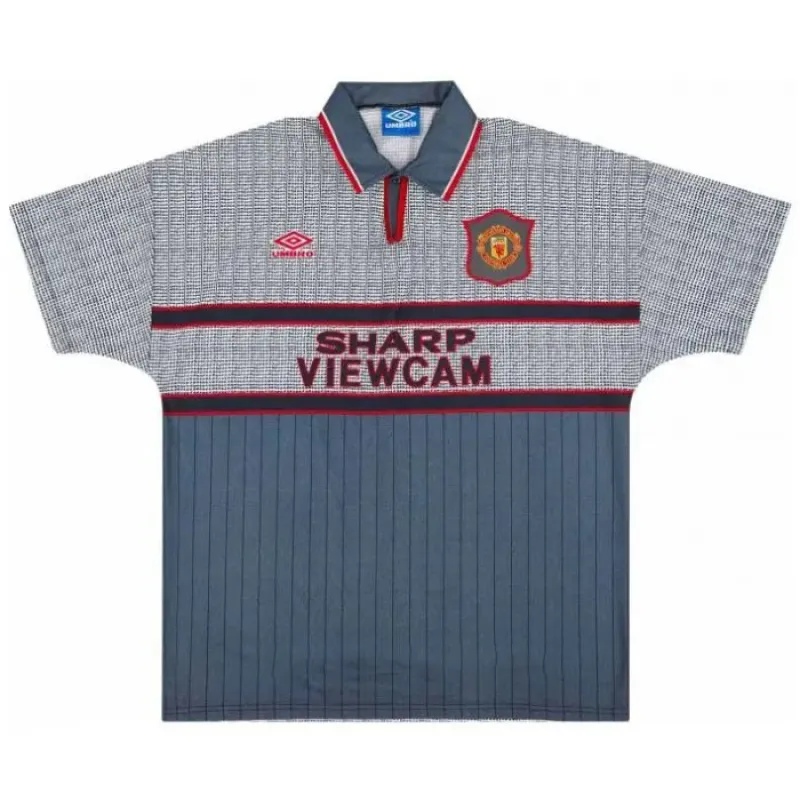 Beckham Manchester United Retro Jersey 1995/96 Away - Grey