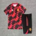 Manchester United 2025/26 Set Allenamento Bambino Rosso Nero