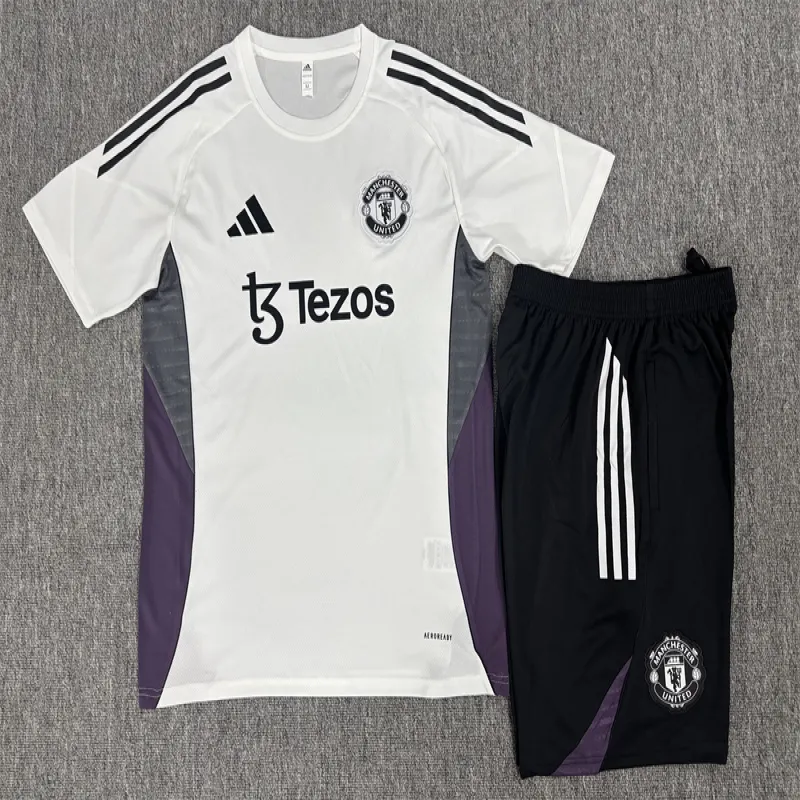 Manchester United 2025/26 Conjunto de Entrenamiento Infantil blanco