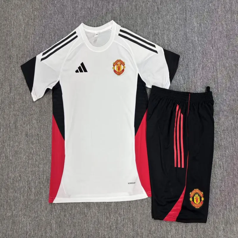 Manchester United 2025/26 Conjunto de Entrenamiento Infantil blanco
