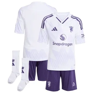 Manchester United 2025/26 Kinder-Auswärts-Trikot-Set - Weiß
