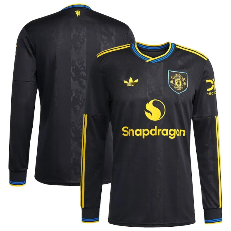 Manchester United 2025/26 Third Long Sleeve Jersey - Black