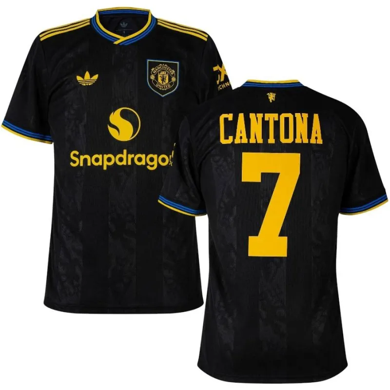 Camiseta Tercera Manchester United CANTONA 2025/26 - Negro