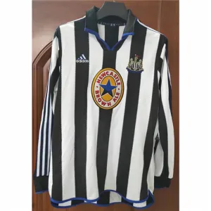 Maglia retrò di casa a maniche lunghe di Newcastle United 1999/00 - Nero/Bianco