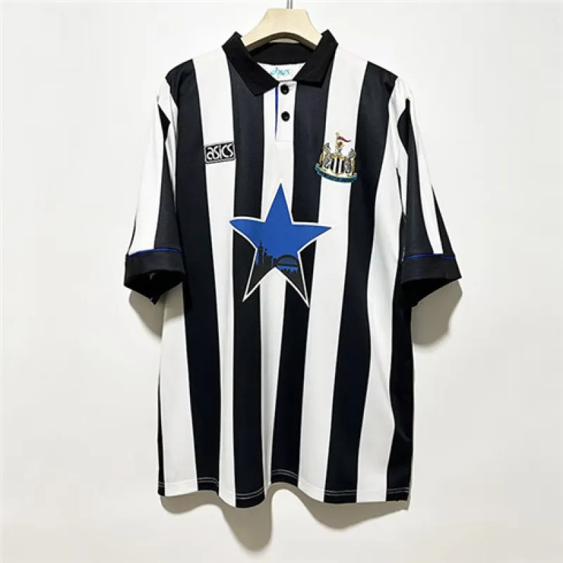 Newcastle United 1993-95 Retro Home Jersey - Black/White
