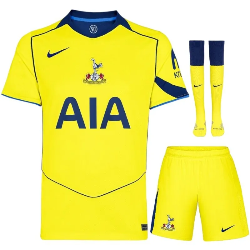 Tottenham Hotspur 2025/26 Third Kids Kit Set Jersey - Yellow
