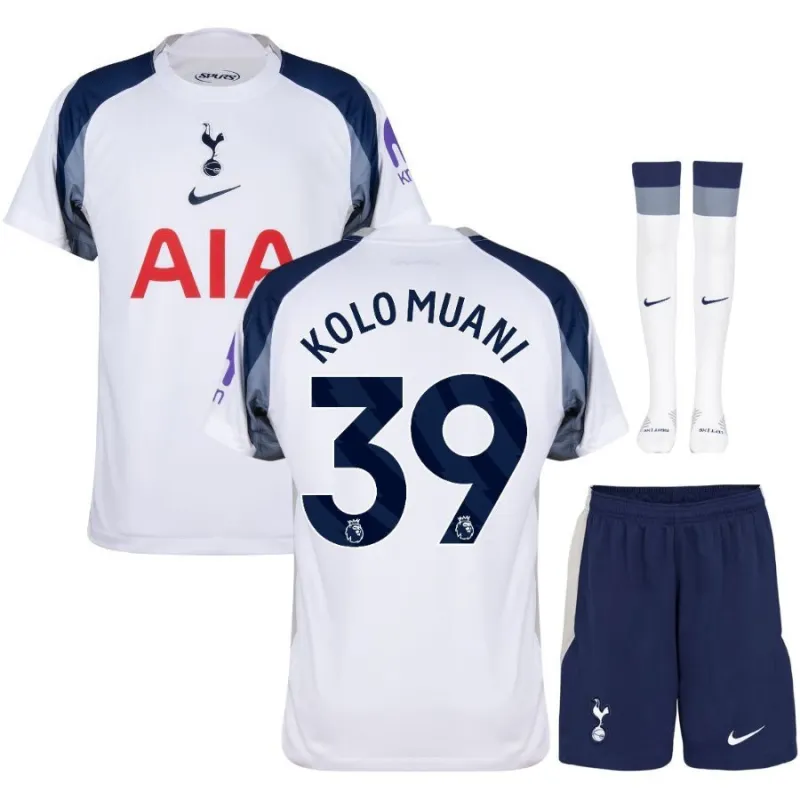 Tottenham Hotspur KOLO MUANI 2025/26 Camiseta de casa Niño con Pantalones - Blanca