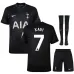 Tottenham Hotspur XAVI 2025/26 Away Kids' Kit Jersey - Black
