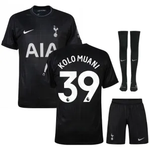 Tottenham Hotspur KOLO MUANI 2025/26 Camiseta de visita Niño con Pantalones - Negra