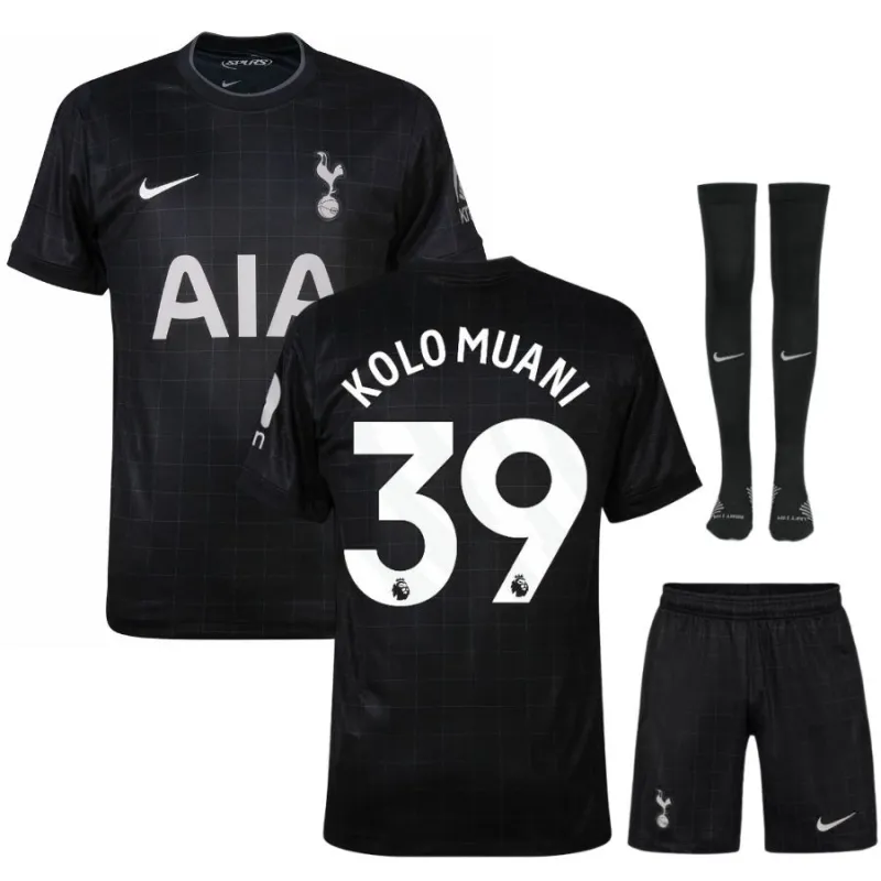 Tottenham Hotspur KOLO MUANI 2025/26 Maillot extérieur Enfant avec Short - Noir