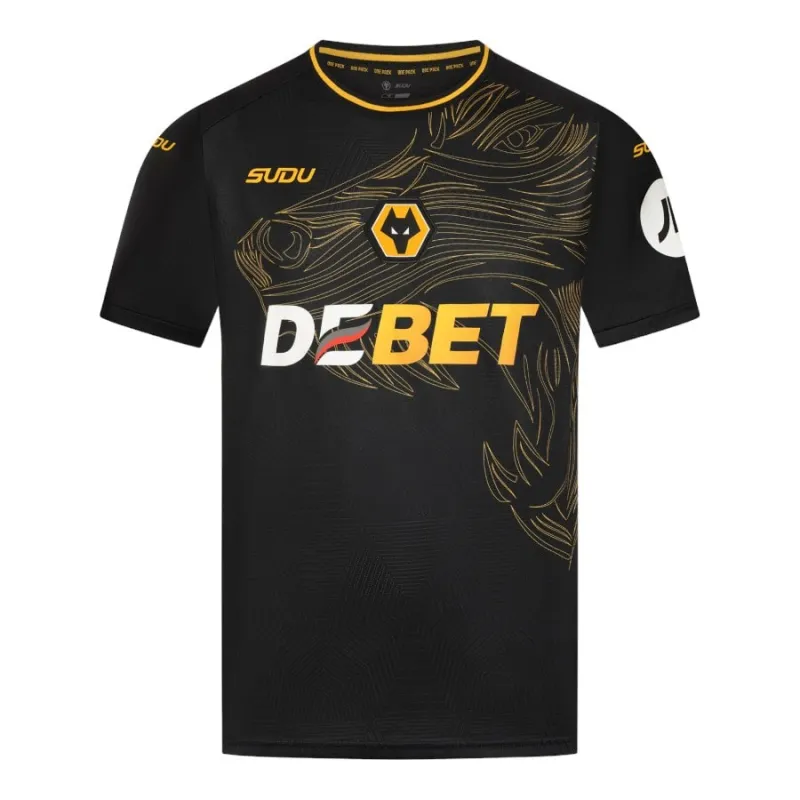 Wolverhampton Wanderers 2024/25 Auswärtstrikot - Kinder - Set - Schwarz