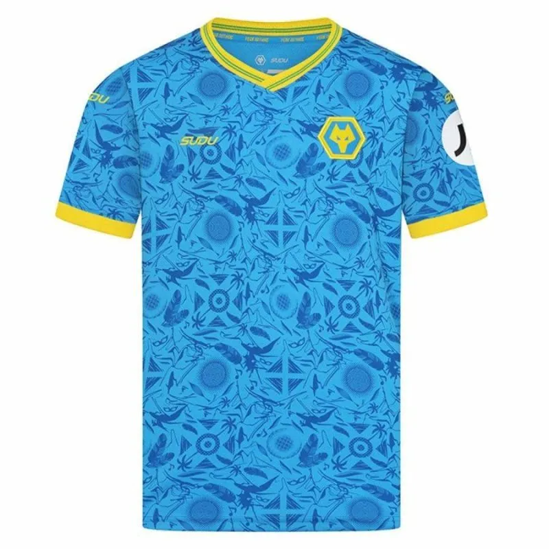 Wolves 2025/26 Drittes Kindertrikot mit Hose - Blau
