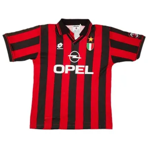 AC Milan 1996/97 Maglia casalinga retrò - Rossa/Nera