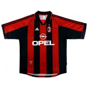 AC Milan 1998 2000 Maglia casalinga retrò - Rossa/Nera