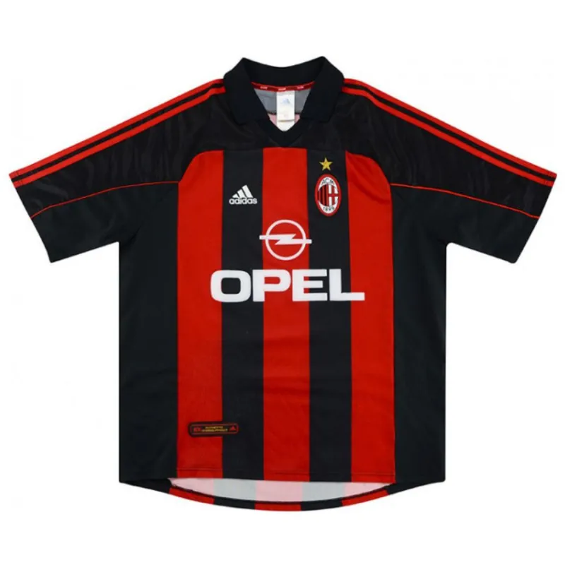 AC Milan 2000 2002 Maillot domicile rétro - Rouge/Noir