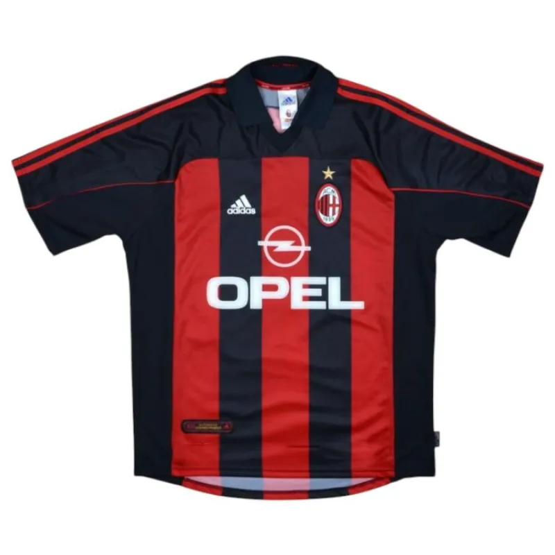 AC Milan MALDINI 2000 2002 Maillot domicile rétro - Rouge/Noir