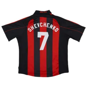 AC Milan SHEVCHENKO 2000 2002 Maglia casalinga retrò - Rossa/Nera