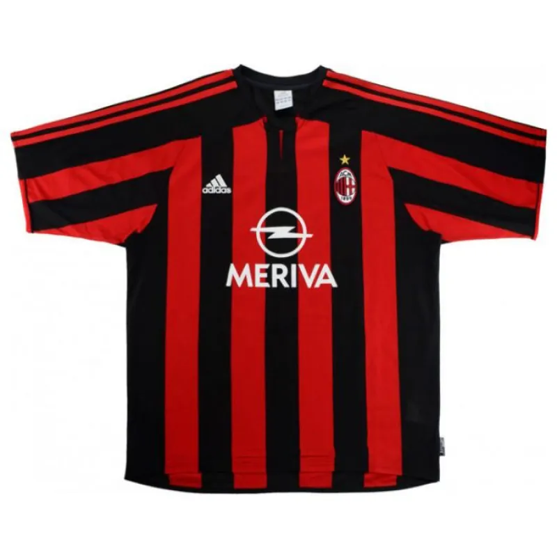 AC Milan 2003/04 Maillot domicile rétro - Rouge/Noir