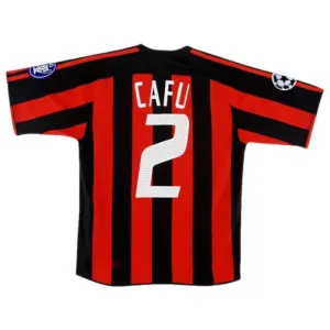 AC Milan CAFU 2003/04 Maglia casalinga retrò - Rossa/Nera