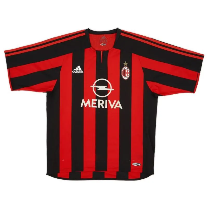 AC Milan SHEVCHENKO 2003/04 Retro Home Jersey - Red/Black