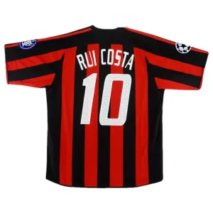 AC Milan RUI COSTA 2003/04 Maglia casalinga retrò - Rossa/Nera