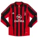 AC Mailand CAFU 2005/06 Retro-Heimtrikot mit langen Ärmeln - Rot/Schwarz