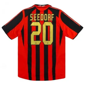 AC Milan SEEDORF 2005/06 Maglia casalinga retrò - Rossa/Nera