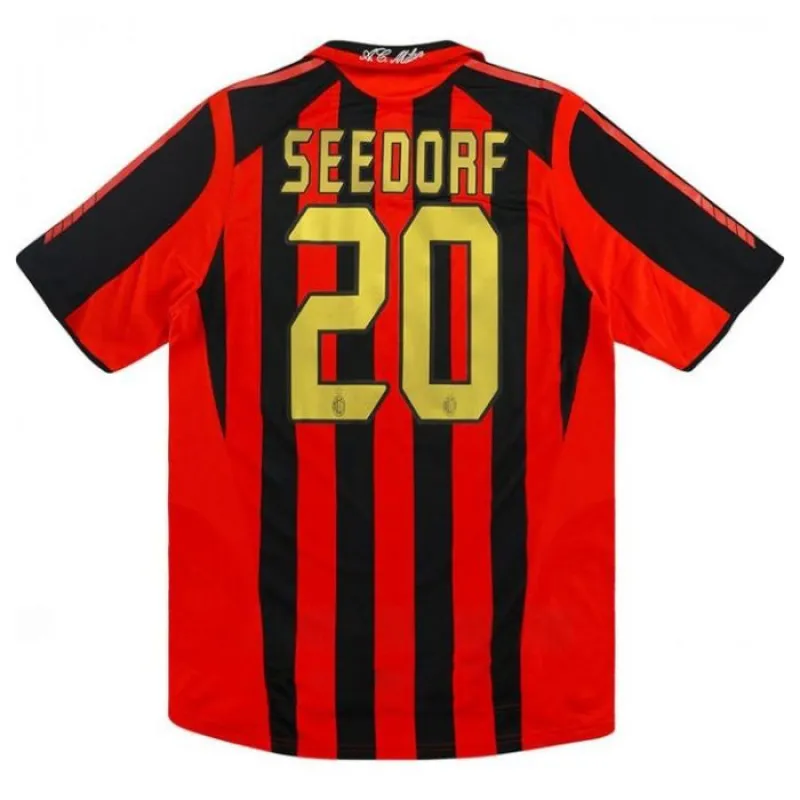 AC Milan SEEDORF 2005/06 Maillot domicile rétro - Rouge/Noir