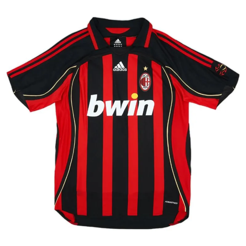 AC Milan 2006/07 Retro Home Jersey - Red/Black