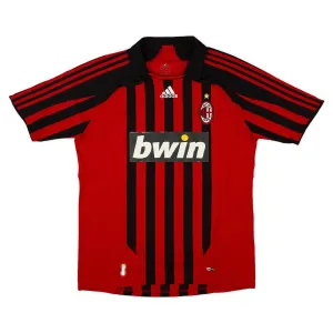 AC Milan 2007/08 Maglia casalinga retrò - Rossa/Nera