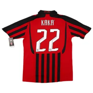 AC Milan KAKA 2007/08 Maglia casalinga retrò - Rossa/Nera